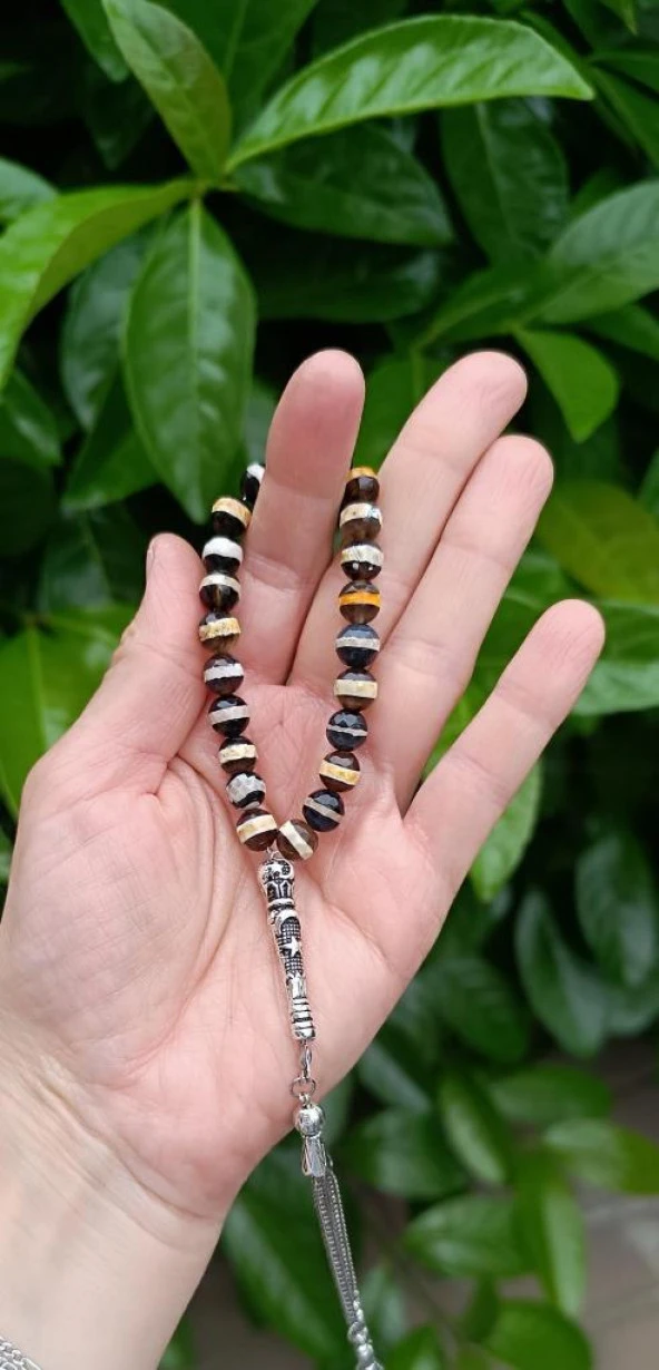 Tesbih Tibet Akiği Doğal Taş Tespih Erkek Aksesuar - 2