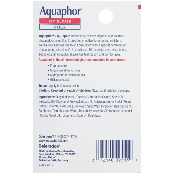 Aquaphor Lip Stick Dudak Kremi 4.8GR - 3