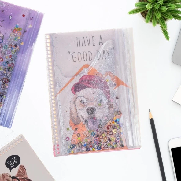 Sulu Çantalı Köpek A5 Defter 1 Adet - 2