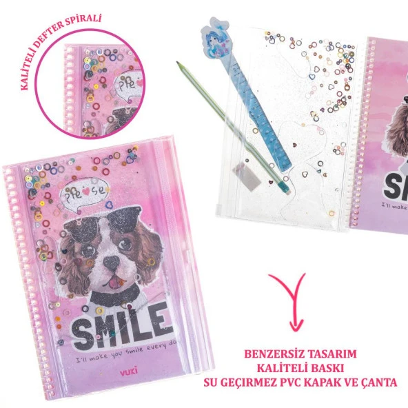 Sulu Çantalı Köpek A5 Defter 1 Adet - 4