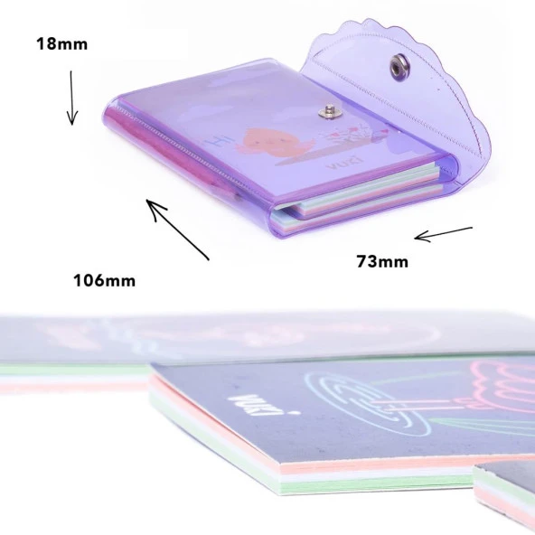 Renkli Mini Kalemli Defter Hayvanlar - 4