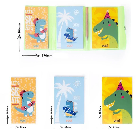 Renkli Mini Kalemli Defter Hayvanlar - 10