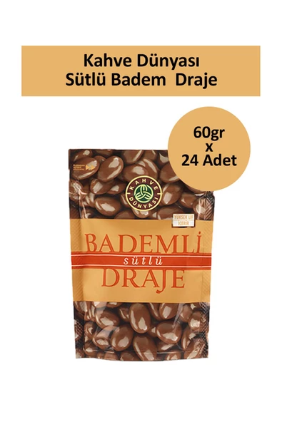 Kahve Dünyası Sütlü Badem Draje 60 gr x 24 Adet ürün görseli 1