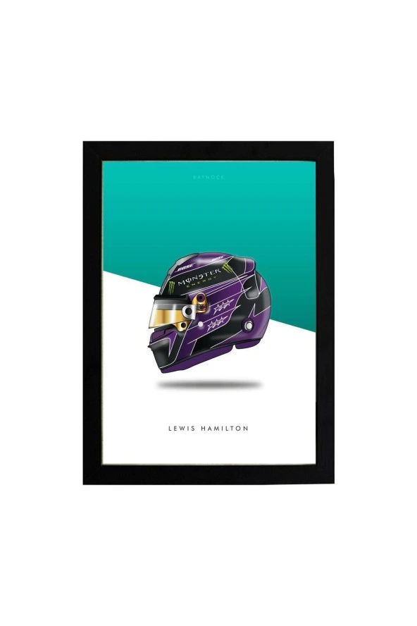 Lewis Hamilton Poster Tablo, Mercedes Formula 1, Dijital Tasarım Tablo
