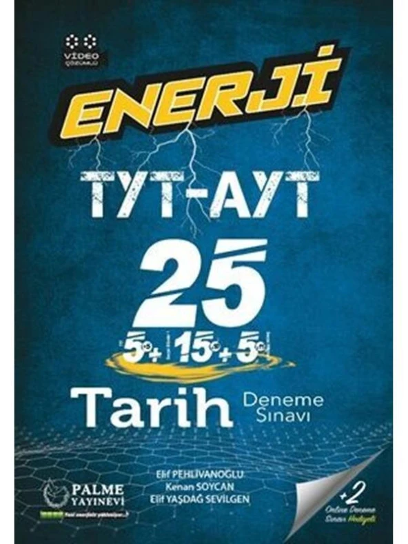PALME YKS TYT AYT ENERJİ TARİH 25 DENEME SINAVI VİDEO ÇÖZÜMLÜ