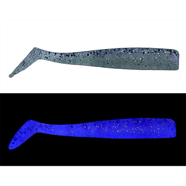 Mef Sargan 8cm 5 Adet Silikon Yem  UV Naturel Ghost