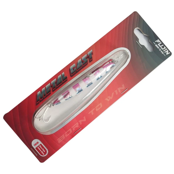Fujin Metal Cast 20gr Shore Jig Yem  MT12 Blue Pink Zebra Glow ürün görseli 1