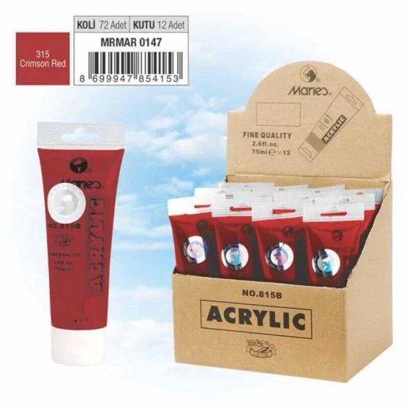 Maries Akrilik Boya 75 ml Crimson Red 315