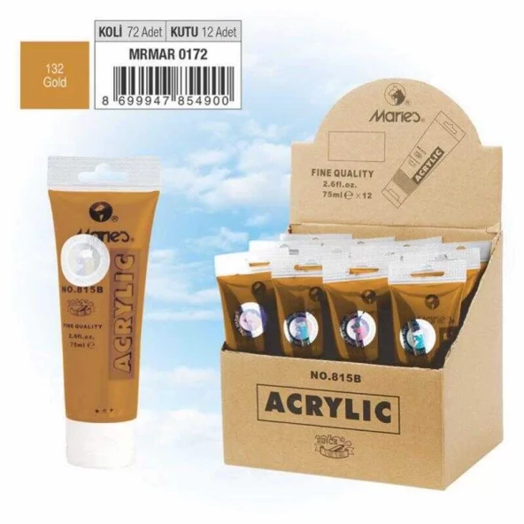 Maries Akrilik Boya 75ml Altın