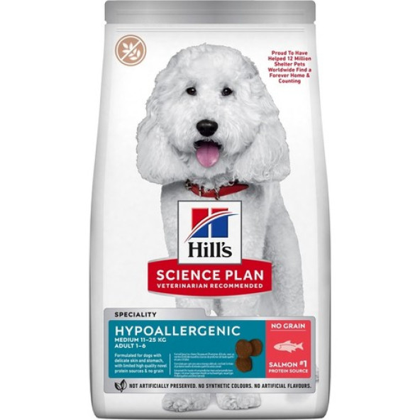 Hill's Hypoallergenic Yetişkin Orta Irk Somonlu Köpek Maması 12 kg