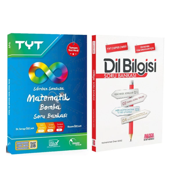 Doktrin TYT Matematik Bomba Sıfırdan Sonsuza ve AKM Dil Bilgisi Soru Bankası Seti 2 Kitap