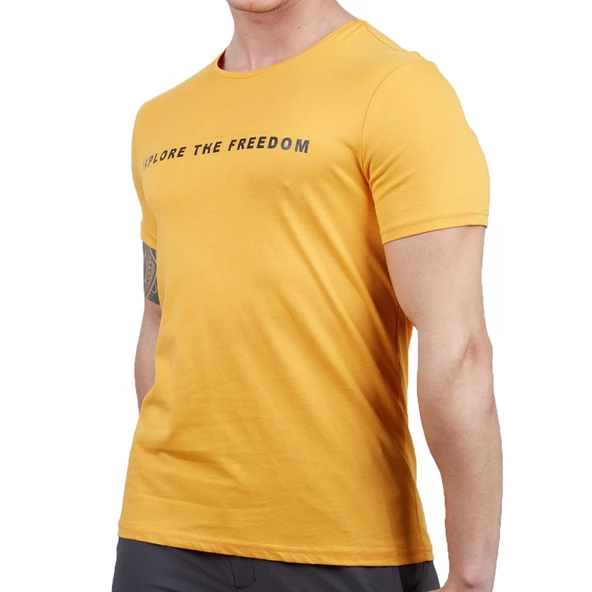 Alpinist Vassi Pamuklu Erkek T-Shirt Hardal - Resim 2