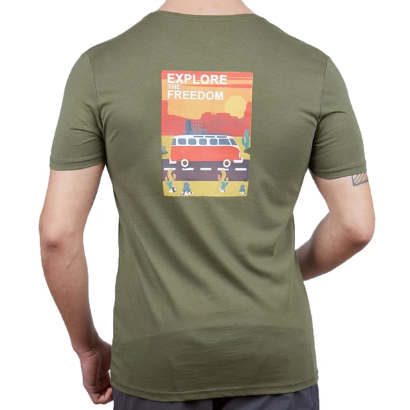Alpinist Vassi Pamuklu Erkek T-Shirt Haki - 3