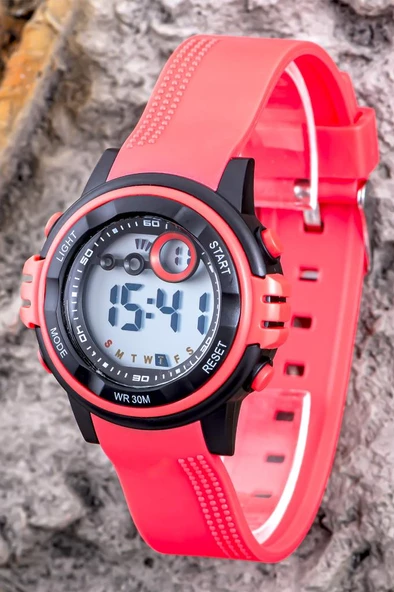 Çocuk Kol Saati 3 Atm Su Geçirmez Dijital Alarm Takvim Kronometre Unisex Led Saat ST-304392