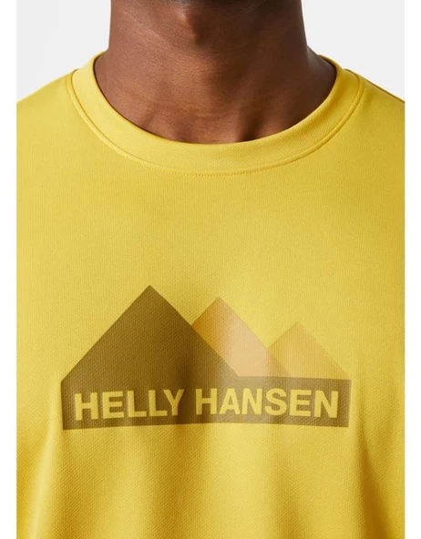 Helly Hansen Tech Graphic Erkek Tişört Sarı HHA.63088HHA348 - Resim 4