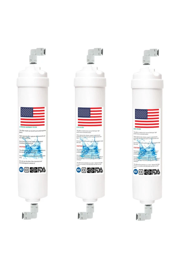 Kapalı Kasa 12" İnç 3lü İnline Filtre Seti (Nsf Onaylı)