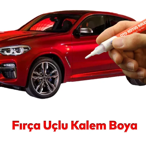 Oto Rötuş Kalemi 5 ML Araç Kaporta Tampon Çizik Giderici Fırça Yenileme Metalik Kırmızı Renk Boya - 3