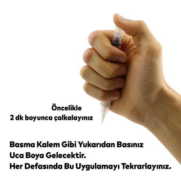 Oto Rötuş Kalemi 5 ML Araç Kaporta Tampon Çizik Giderici Fırça Yenileme Metalik Kırmızı Renk Boya - 4