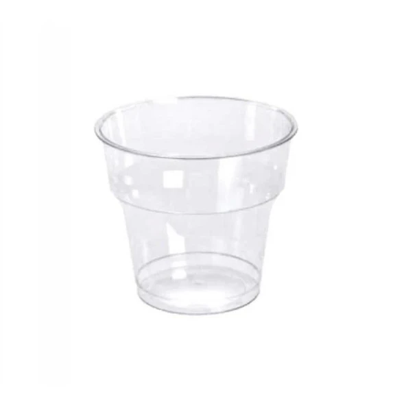 Poppy Şeffaf Plastik Kristal Bardak - 180 Cc. - 180 Ml. - 1000 Adetlik Koli - Resim 3