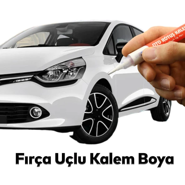 Oto Rötuş Kalemi 5 ML Araç Kaporta Tampon Çizik Giderici Fırça Yenileme Metalik Beyaz Renk Boya - 3