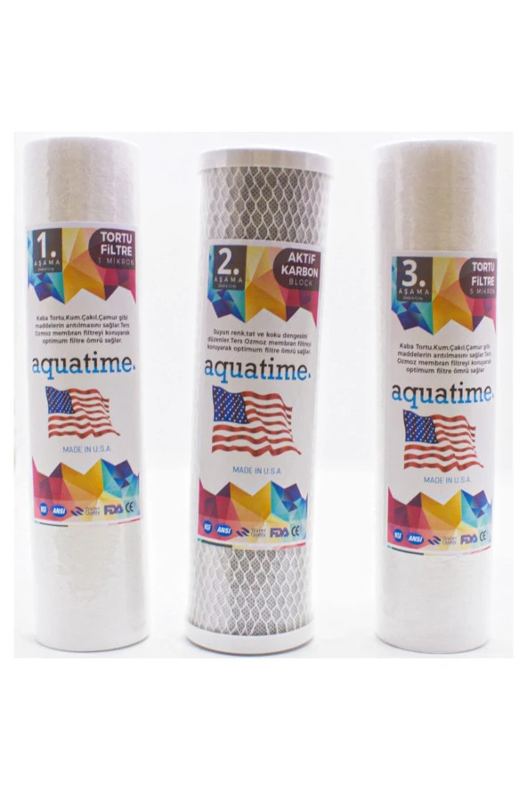 Su Arıtma Cihazı Filtreleri 3'lü Set - Çift Sediment ürün görseli