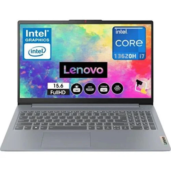 Lenovo Ideapad Slim 3 Intel Core I7-13620H 16GB 512GB SSD Windows 11 Pro 15.6 Taşınabilir Bilgisayar 83EM005UTR Snertech