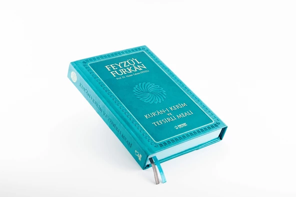 Feyzü'l Furkan Kur'an-ı Kerim ve Tefsirli Meali (Büyük Boy - Mushaf ve Meal - Mıklepli Ciltli) - TURKUAZ-LACİVERT - 4