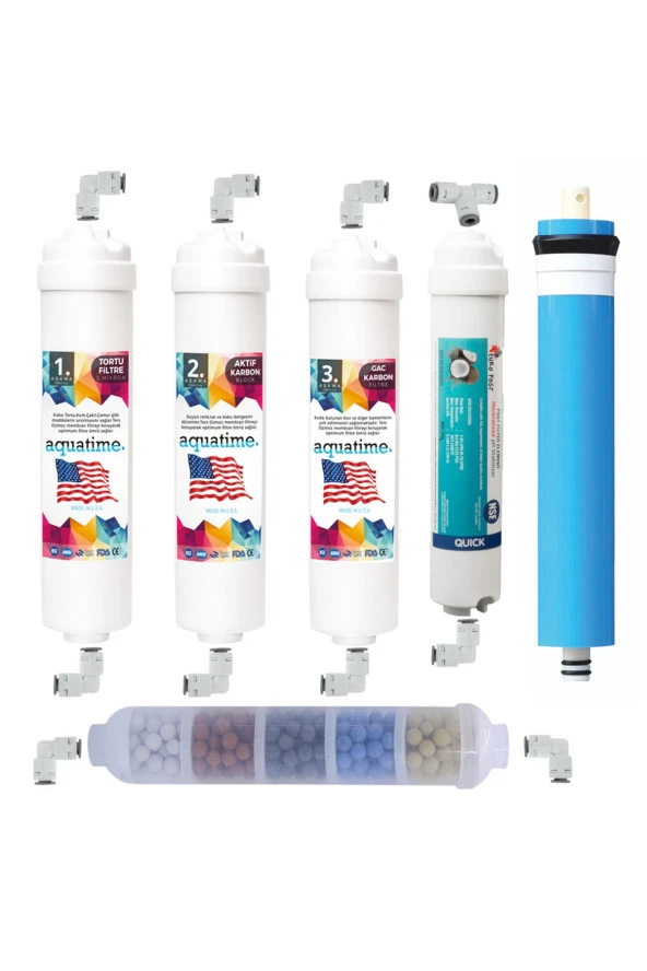 Standart Membranlı Kapalı Kasa 6 Filtreli 10 Aşamalı Su Arıtma Filtresi ürün görseli