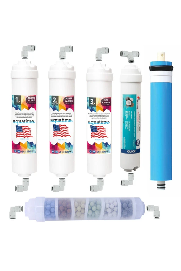 Standart Membranlı Kapalı Kasa 6 Filtreli 11 Aşamalı Su Arıtma Filtresi ürün görseli