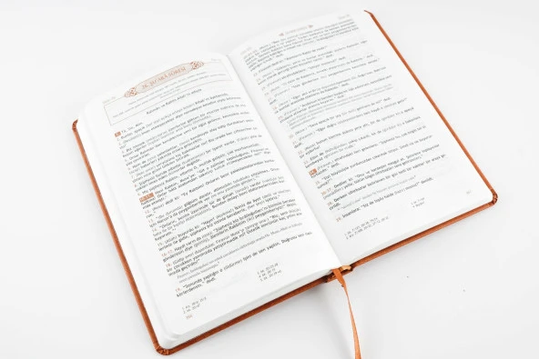 Feyzü'l Furkan Tefsirli Kur'an-ı Kerim Meali (Sempatik Cep Boy - Tefsirli Meal - Ciltli) - Taba - Resim 4