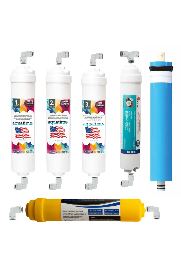 Kapalı Kasa 12" İnç 6 Aşamalı İnline Filtre Seti (Nsf Onaylı) Standart Membranlı ürün görseli
