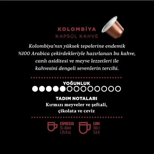 Kahve Dünyası 5 Explore Colombia Kapsül Kahve 120 Kapsül - Resim 4
