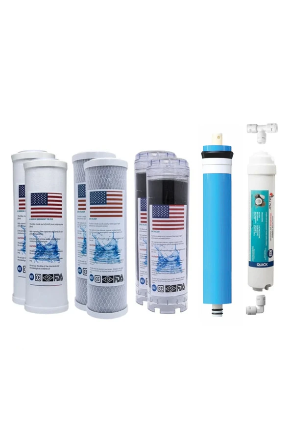 Cebilion Uyumlu Su Arıtma 2 Yıllık Filtre Seti Standart Membranlı ürün görseli