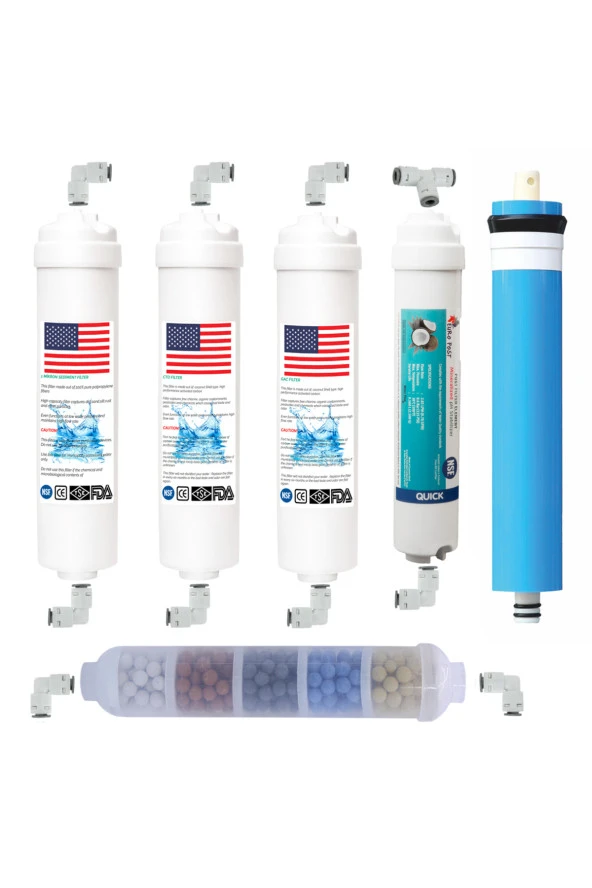 Standart Membranlı Kapalı Kasa 6 Filtreli 10 Aşamalı Su Arıtma Filtresi ürün görseli