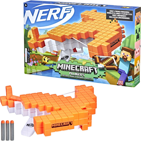 Nerf F4415 Minecraft Pillager Crossbow Yaylı Dart Tabancası