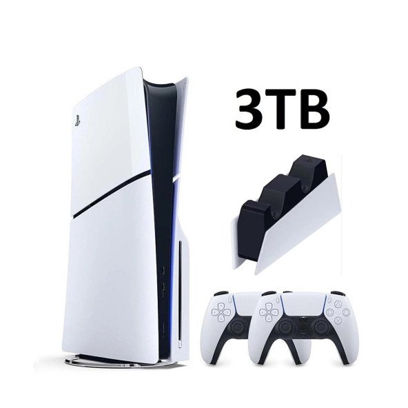 Playstation 5 Slim CD 3 TB (1TB+2TB) + 2. DualSense + Sarj istasyonu 3TB Ps5 (İthalatçı Garantili) - 2