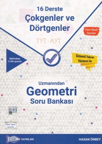 Etkin TYT - AYT Uzmanından Geometri Soru Bankası 16 Derste Çokgenler ve Dörtgenler (32,00 TL)