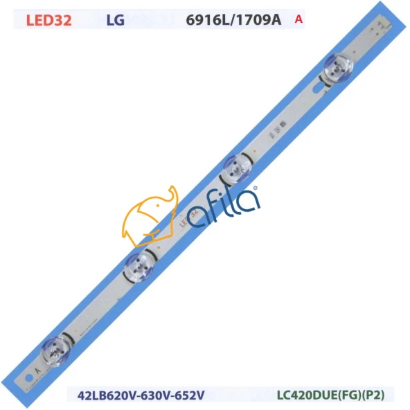 LG LC420DUE FG P2, 42LB620V, 6916L-1709A, 6916L-1956a, 6916L-1957A, 42LB585V-620V TV LED ÇUBUK ( A ) (1 Adet)