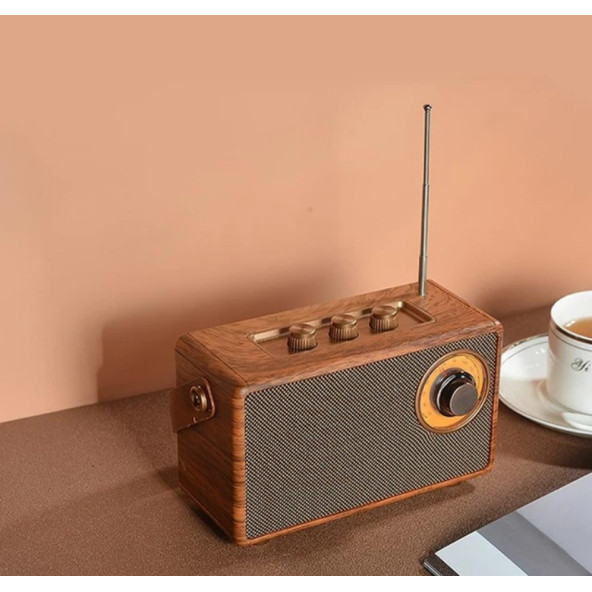 ULVİLA AS23 Nostaljik Şarjlı Fm Radyo, Handfree+Aux+Usb ve Tf Card Okuyuculu Mp3 - 5