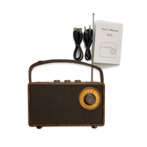 ULVİLA AS23 Nostaljik Şarjlı Fm Radyo, Handfree+Aux+Usb ve Tf Card Okuyuculu Mp3 - 7