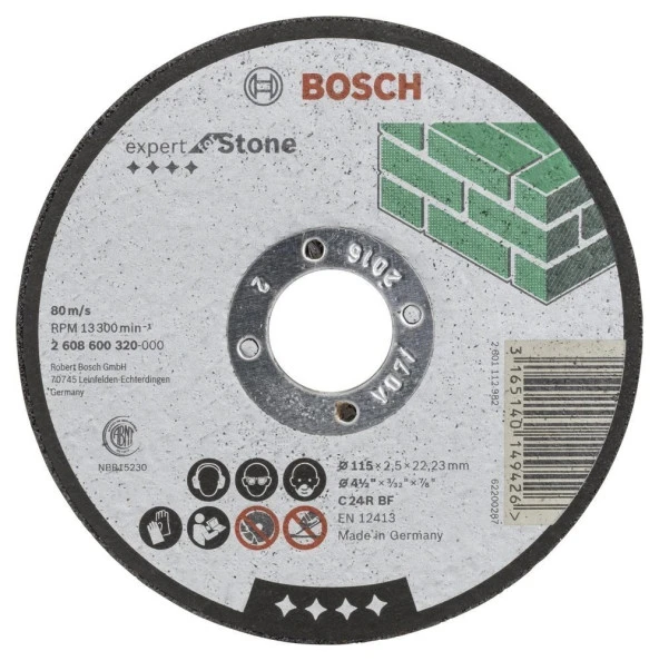 Bosch 115x2.5 Mm Expert For Stone Düz 2608600320