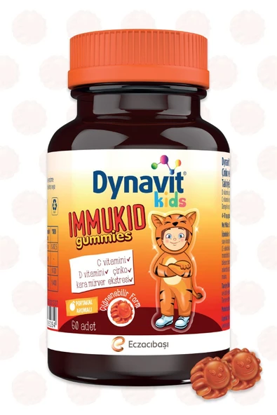 Kids İmmukid Gummies 60 Adet Portakallı Çiğnenebilir - Resim 8