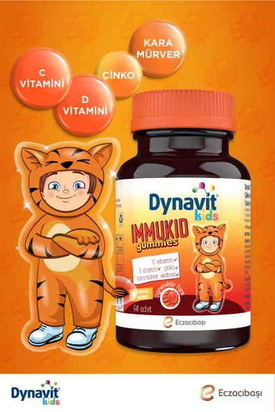 Kids İmmukid Gummies 60 Adet Portakallı Çiğnenebilir - Resim 2