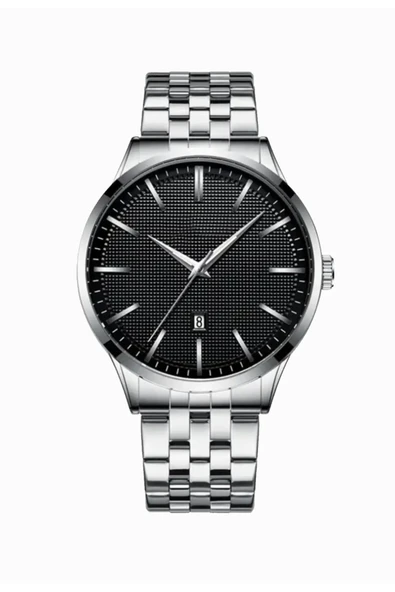 Klasik Ve Modernin Buluşması: Gümüş Metal Takvimli Erkek Saati STC12011 - 3