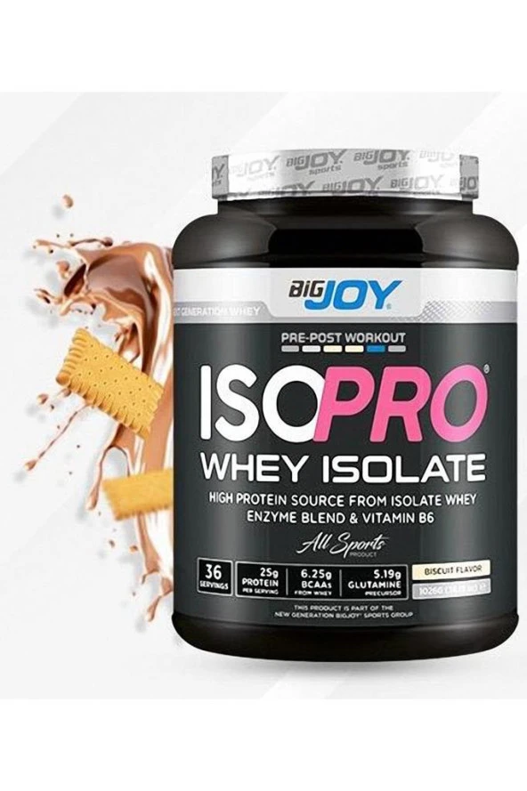 BigJoy ISOPRO Isolate Protein 1028 gr BİSKÜVİ AROMALI
