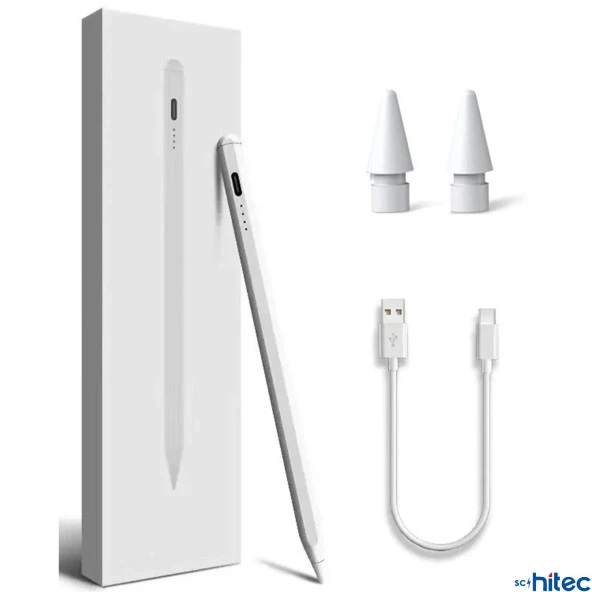 ScHitec Stylus Pro Dokunmatik Tablet Kalemi Şarjlı Beyaz - 3