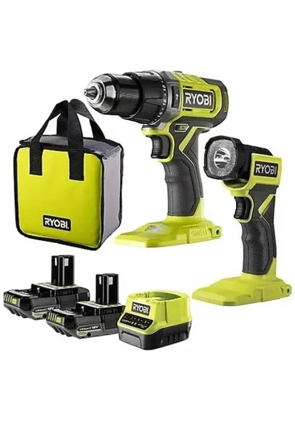 Ryobi RPD18-2C20ST 18V Akülü Darbeli Matkap Vidalama + Fener