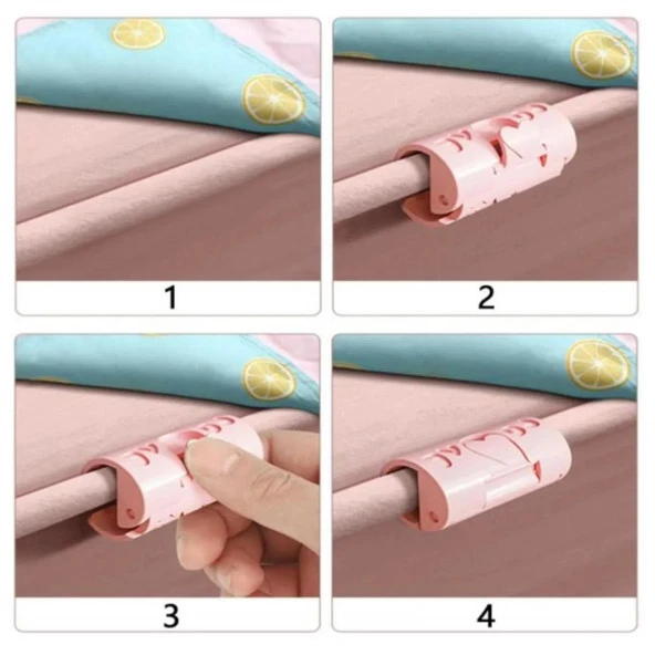 3B Trend 6 Adet Çok Amaçlı Çarşaf Sabitleme Klips Organizer Klips - 3
