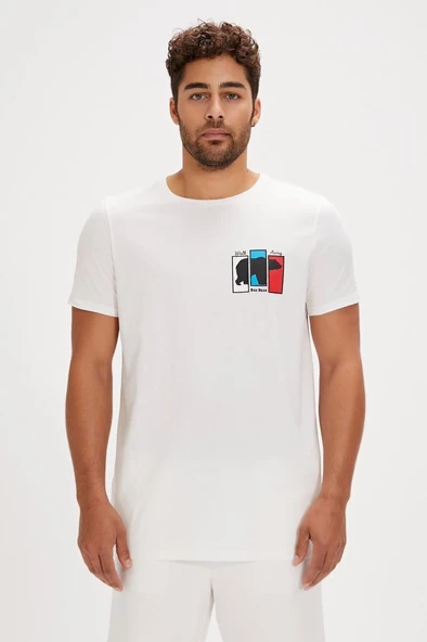 Bad Bear GRIZZLE T-SHIRT OFF-WHITE Erkek Tişört Beyaz S-XXL - 3