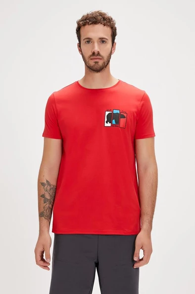 Bad Bear GRIZZLE T-SHIRT CRIMSON RED Erkek Tişört Kırmızı S-XXL - 2